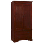 Armoire en bois avec 3 tiroirs et tringle à vêtements, 7 couleurs, 1 personne