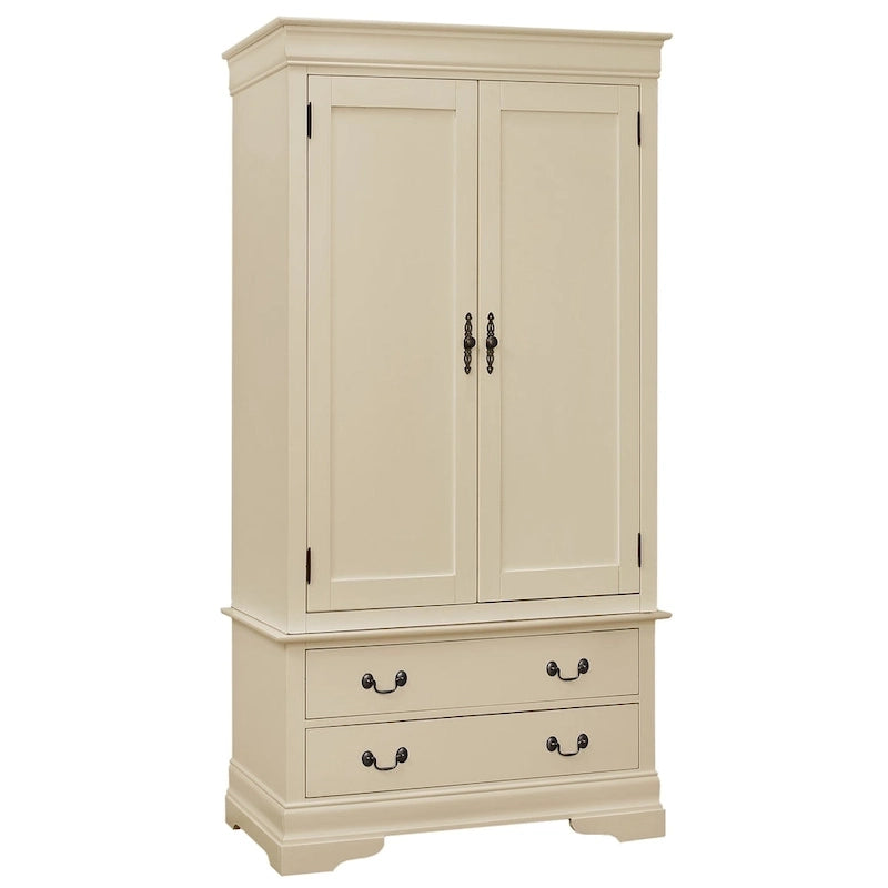 Armoire en bois avec 3 tiroirs et tringle à vêtements, 7 couleurs, 1 personne