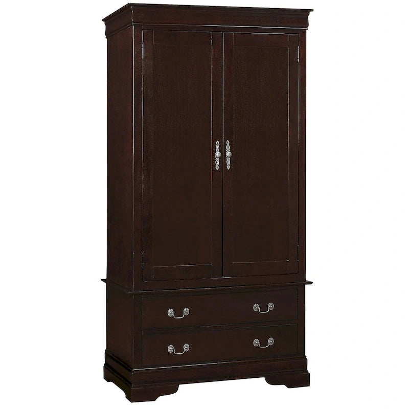 Armoire en bois avec 3 tiroirs et tringle à vêtements, 7 couleurs, 1 personne