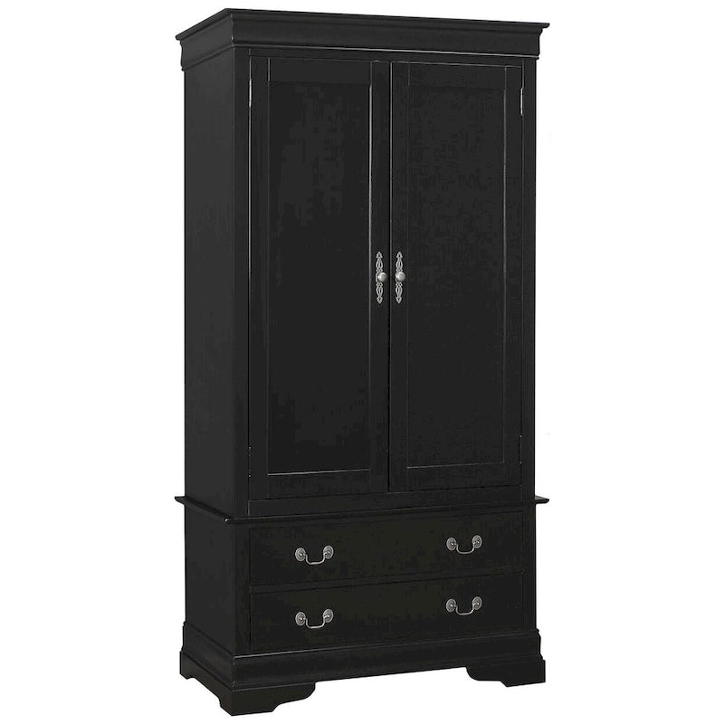 Armoire en bois avec 3 tiroirs et tringle à vêtements, 7 couleurs, 1 personne