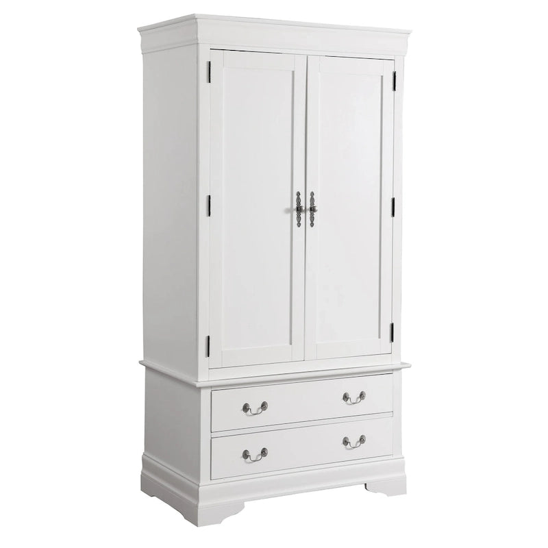 Armoire en bois avec 3 tiroirs et tringle à vêtements, 7 couleurs, 1 personne