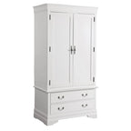Armoire en bois avec 3 tiroirs et tringle à vêtements, 7 couleurs, 1 personne