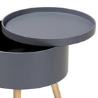 Table d'appoint Baxton Studio Jessen en bois de style moderne du milieu du siècle avec plateau amovible