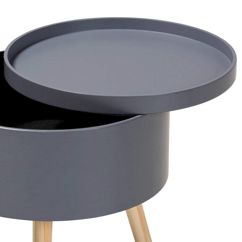Table d'appoint Baxton Studio Jessen en bois de style moderne du milieu du siècle avec plateau amovible