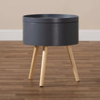 Table d'appoint Baxton Studio Jessen en bois de style moderne du milieu du siècle avec plateau amovible