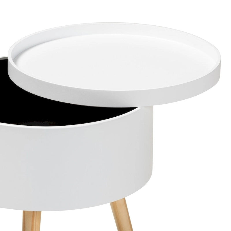 Table d'appoint Baxton Studio Jessen en bois de style moderne du milieu du siècle avec plateau amovible