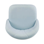 Chaise de bureau pivotante incurvée en velours Aubrie