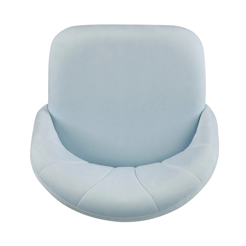 Chaise de bureau pivotante incurvée en velours Aubrie