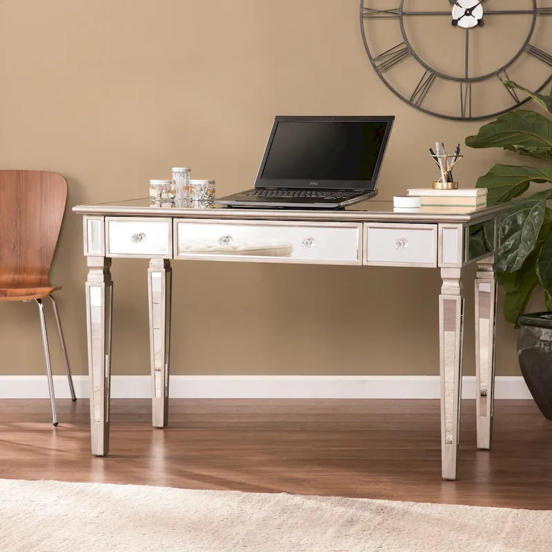 Bureau d'écriture glamour avec miroir SEI Furniture Wheaton