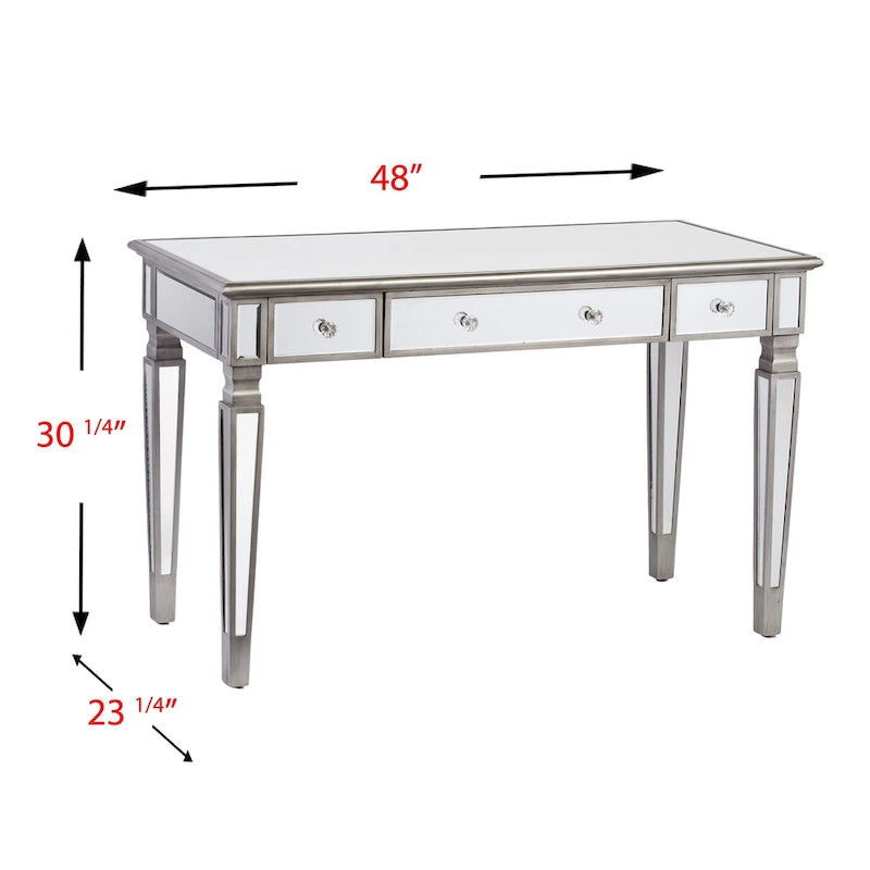 Bureau d'écriture glamour avec miroir SEI Furniture Wheaton