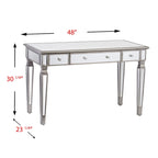 Bureau d'écriture glamour avec miroir SEI Furniture Wheaton