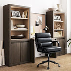 Fauteuil pivotant en similicuir | Camel / Noir / Sauge / Blanc / Marron / Marine | Simple