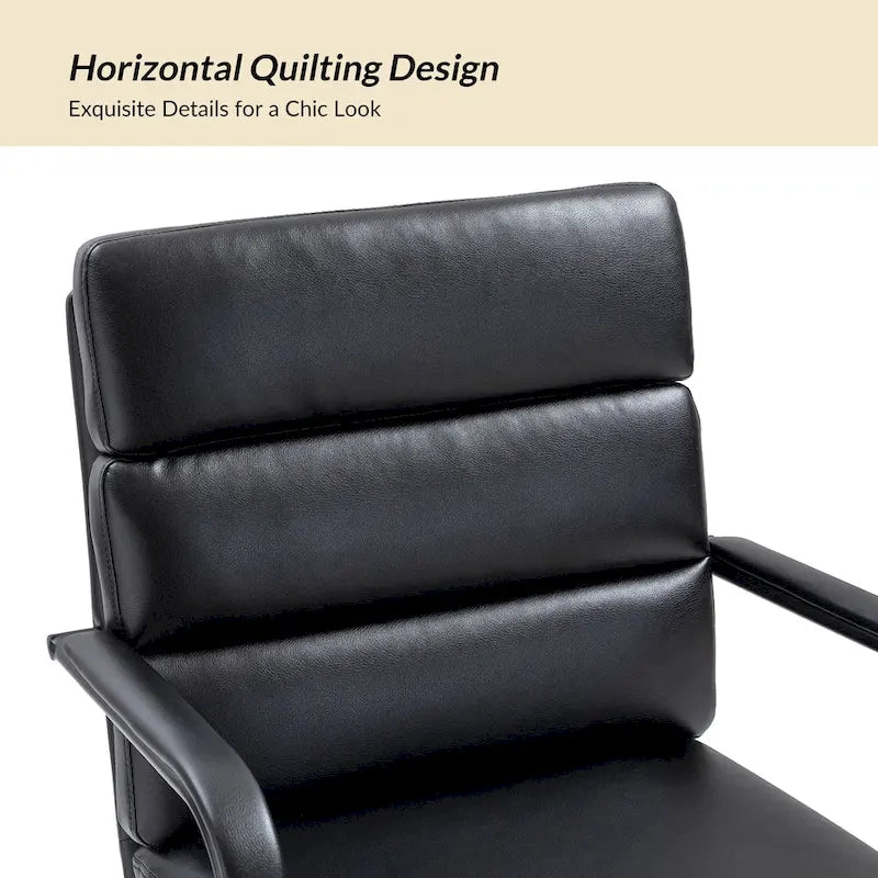 Fauteuil pivotant en similicuir | Camel / Noir / Sauge / Blanc / Marron / Marine | Simple