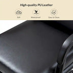Fauteuil pivotant en similicuir | Camel / Noir / Sauge / Blanc / Marron / Marine | Simple