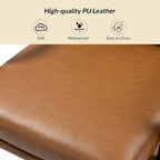 Fauteuil pivotant en similicuir | Camel / Noir / Sauge / Blanc / Marron / Marine | Simple