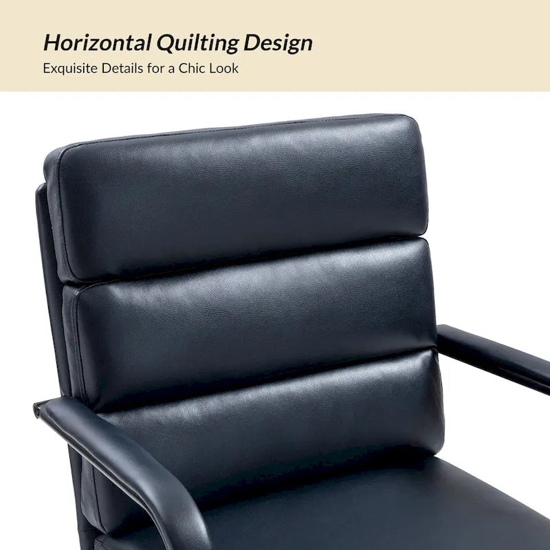 Fauteuil pivotant en similicuir | Camel / Noir / Sauge / Blanc / Marron / Marine | Simple