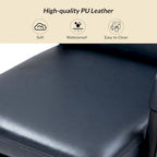 Fauteuil pivotant en similicuir | Camel / Noir / Sauge / Blanc / Marron / Marine | Simple
