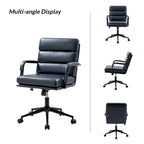 Fauteuil pivotant en similicuir | Camel / Noir / Sauge / Blanc / Marron / Marine | Simple