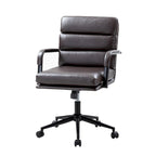 Fauteuil pivotant en similicuir | Camel / Noir / Sauge / Blanc / Marron / Marine | Simple