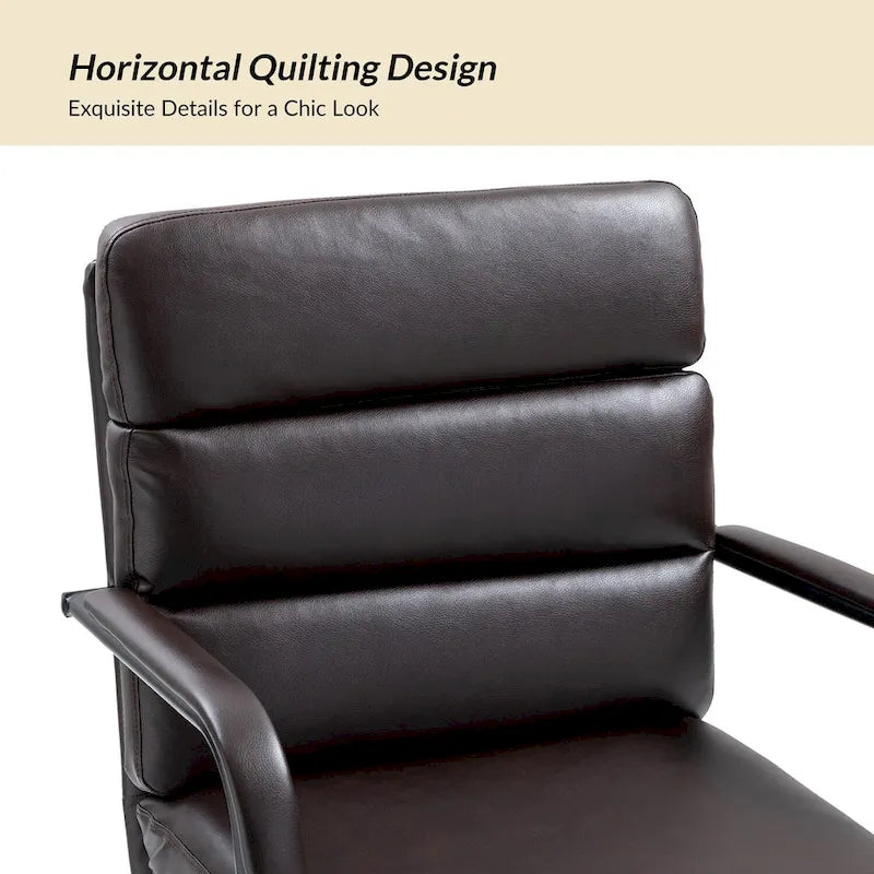 Fauteuil pivotant en similicuir | Camel / Noir / Sauge / Blanc / Marron / Marine | Simple