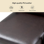 Fauteuil pivotant en similicuir | Camel / Noir / Sauge / Blanc / Marron / Marine | Simple