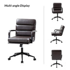 Fauteuil pivotant en similicuir | Camel / Noir / Sauge / Blanc / Marron / Marine | Simple
