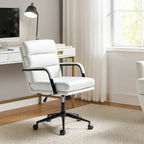 Fauteuil pivotant en similicuir | Camel / Noir / Sauge / Blanc / Marron / Marine | Simple