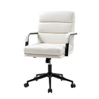 Fauteuil pivotant en similicuir | Camel / Noir / Sauge / Blanc / Marron / Marine | Simple