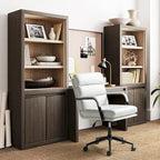 Fauteuil pivotant en similicuir | Camel / Noir / Sauge / Blanc / Marron / Marine | Simple