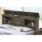Lit plateforme de rangement Queen - Noir / Cerise / Blanc / Gris / Cappuccino - 2 places