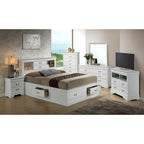 Lit plateforme de rangement Queen - Noir / Cerise / Blanc / Gris / Cappuccino - 2 places