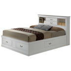 Lit plateforme de rangement Queen - Noir / Cerise / Blanc / Gris / Cappuccino - 2 places