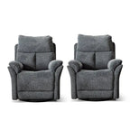 Fauteuil inclinable pivotant en tissu, canapé inclinable manuel, ensemble de deux
