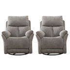 Fauteuil inclinable pivotant en tissu, canapé inclinable manuel, ensemble de deux