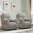 Fauteuil inclinable pivotant en tissu, canapé inclinable manuel, ensemble de deux