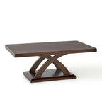Ensemble de 3 tables basses expresso, pieds en X, salon pouvant accueillir 1 à 3 personnes