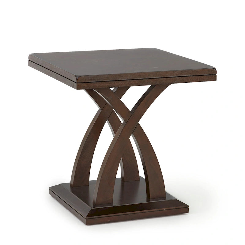 Ensemble de 3 tables basses expresso, pieds en X, salon pouvant accueillir 1 à 3 personnes