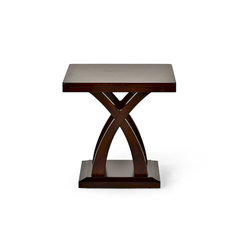 Ensemble de 3 tables basses expresso, pieds en X, salon pouvant accueillir 1 à 3 personnes