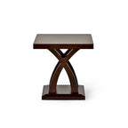 Ensemble de 3 tables basses expresso, pieds en X, salon pouvant accueillir 1 à 3 personnes