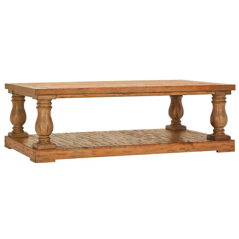 Table basse Edmaire Light Natural Baluster 55 pouces par iNSPIRE Q Artisan