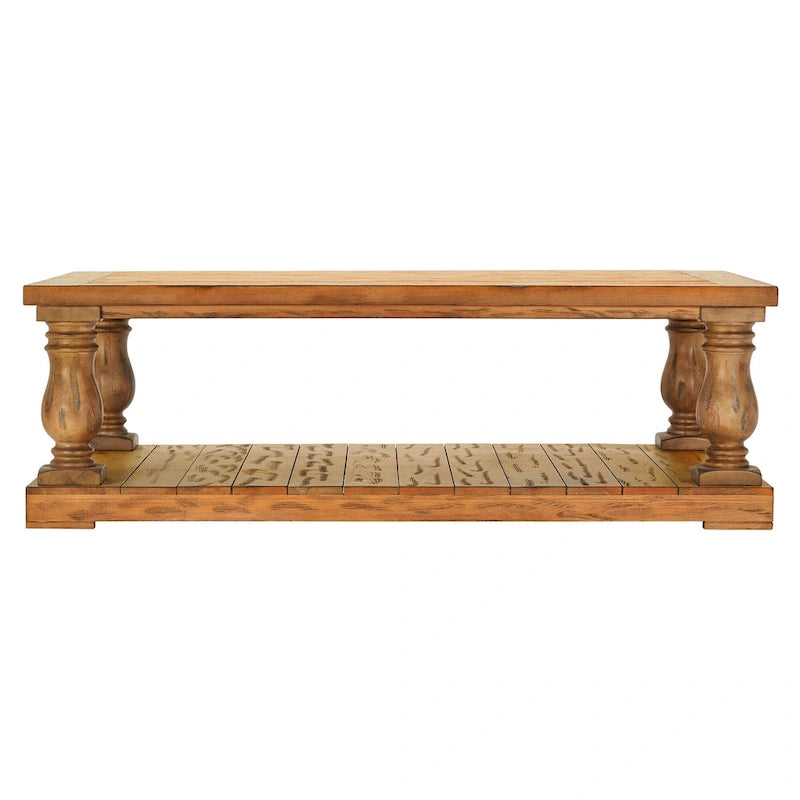 Table basse Edmaire Light Natural Baluster 55 pouces par iNSPIRE Q Artisan