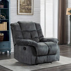 Fauteuil inclinable manuel en tissu et canapé simple