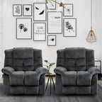 Fauteuil inclinable manuel en tissu et canapé simple