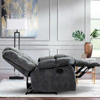 Fauteuil inclinable manuel en tissu et canapé simple