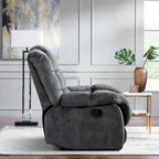 Fauteuil inclinable manuel en tissu et canapé simple