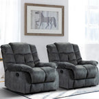 Fauteuil inclinable manuel en tissu et canapé simple
