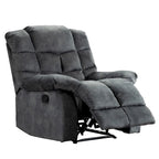 Fauteuil inclinable manuel en tissu et canapé simple