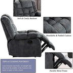 Fauteuil inclinable manuel en tissu et canapé simple