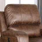 Fauteuil inclinable manuel en tissu et canapé simple