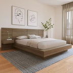 Ensemble de chambre à coucher 4 pièces Napa avec table de chevet flottante